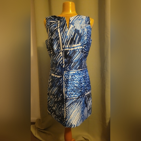 Milly Blue/white Mini Dress - Picture 1 of 5